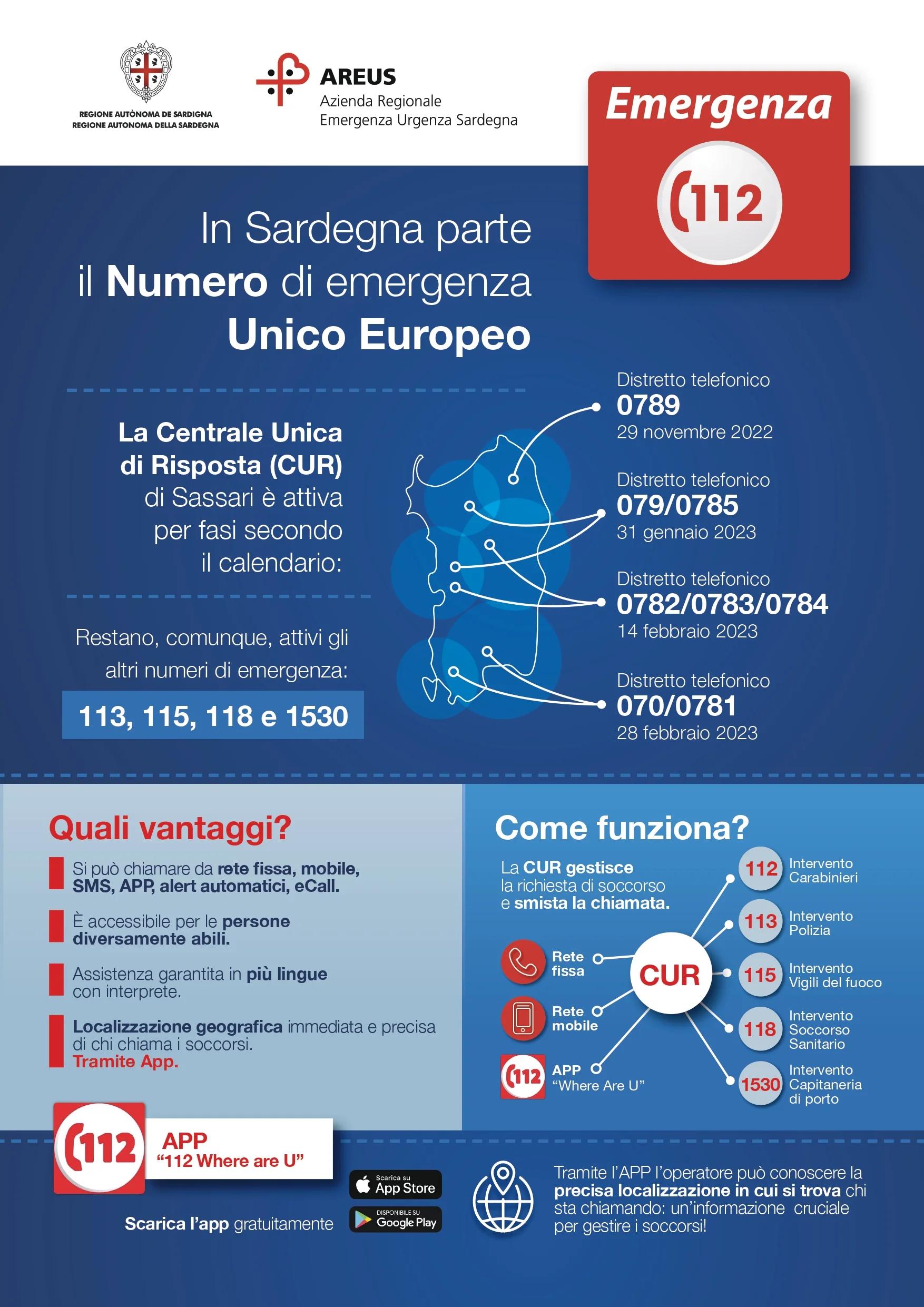 Attivazione 112 nue - numero di emergenza  unico europeo