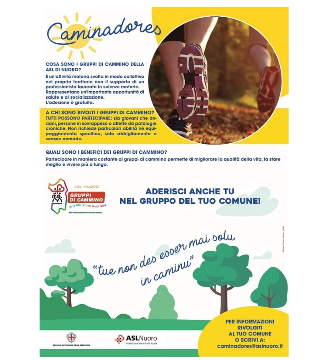 ASL NUORO - PRESENTAZIONE PROGETTO 'CAMINADORES' - SALA CONSILIARE 16/7/2024 ore 19,00