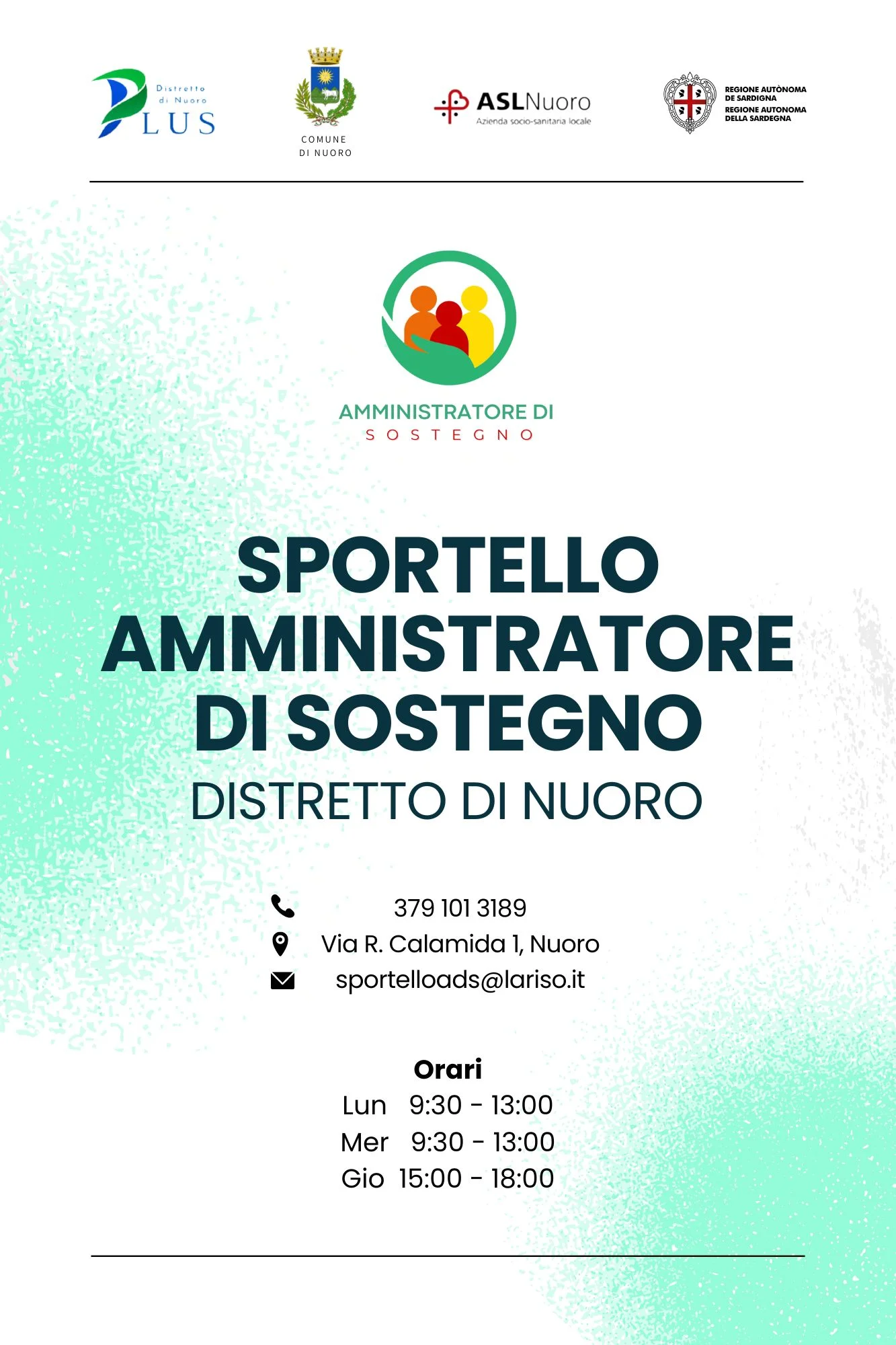 Sportello amministratore di sostegno - distretto di nuoro.