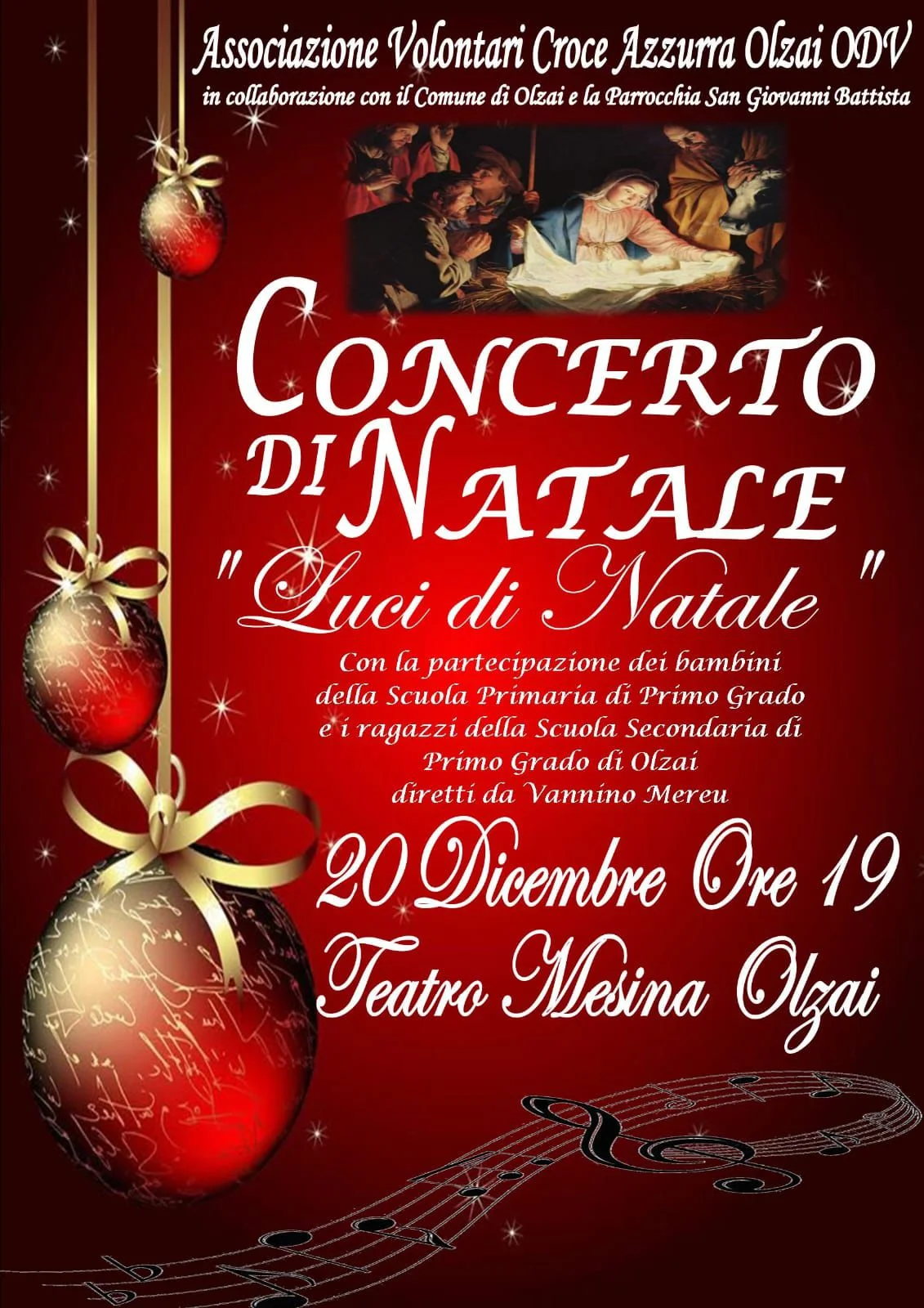 Festa e Concerto di Natale – SABATO  20 dicembre 2025 presso TEATRO MESINA ore 19,00