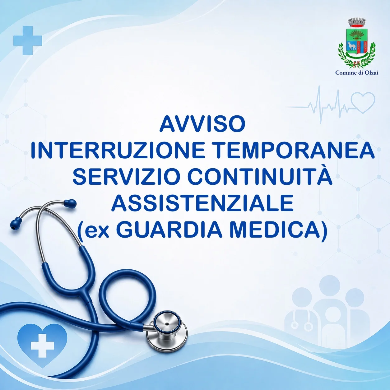 Avviso interruzione temporanea servizio continuitÀ assistenziale
