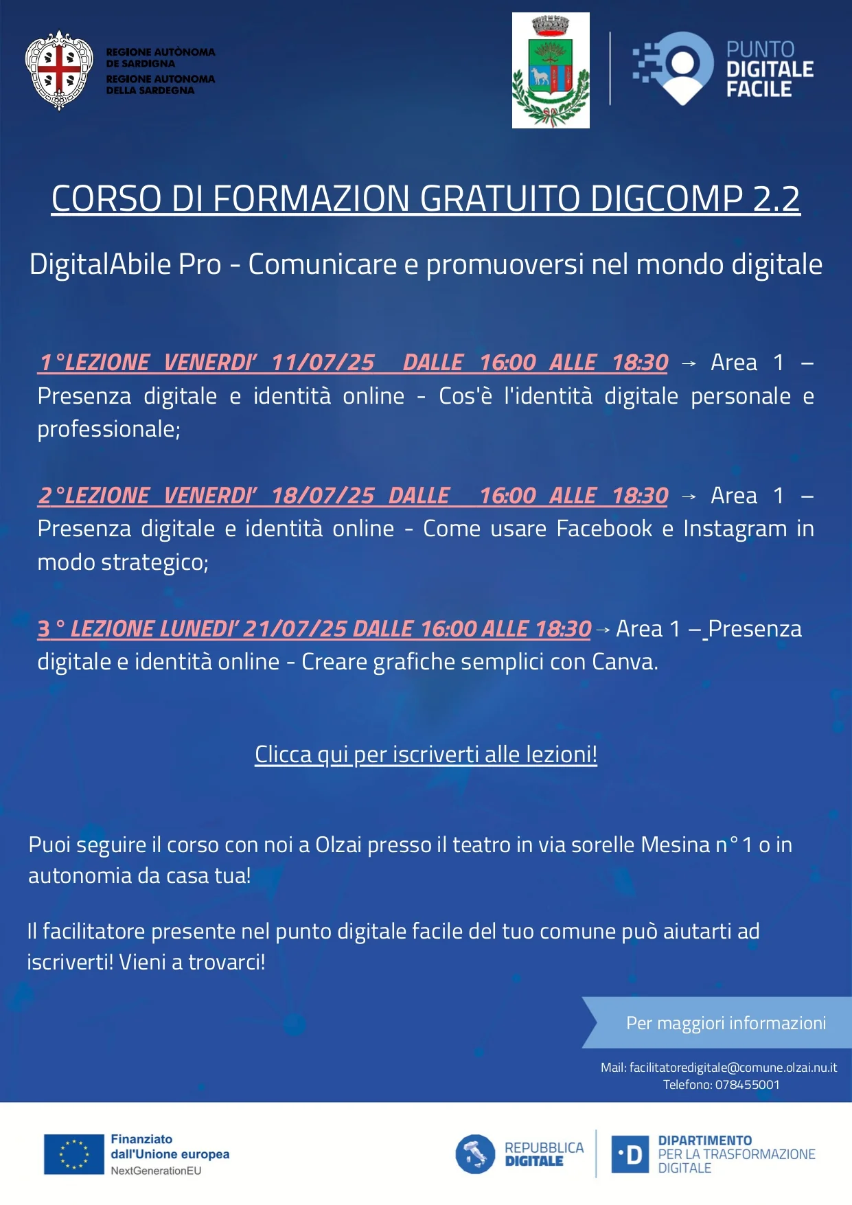 CORSO DI FORMAZION GRATUITO DIGCOMP 2.2 DigitalAbile Pro - Comunicare e promuoversi nel mondo digitale