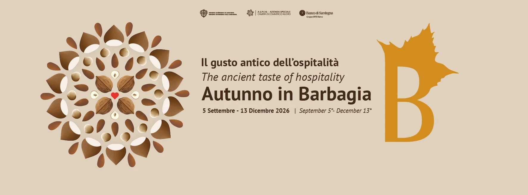 DISCIPLINARE COMUNALE  AUTUNNO IN BARBAGIA - CORTES APERTAS 2026  Olzai - 24 e 25 ottobre 2026 - SCADENZA DOMANDE 12 ottobre 2026 ore 12:00