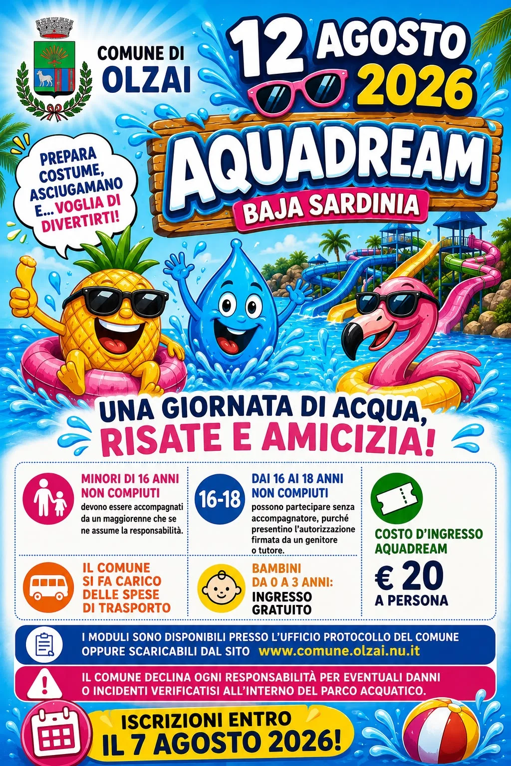 Servizio navetta Aquadream Baja Sardinia