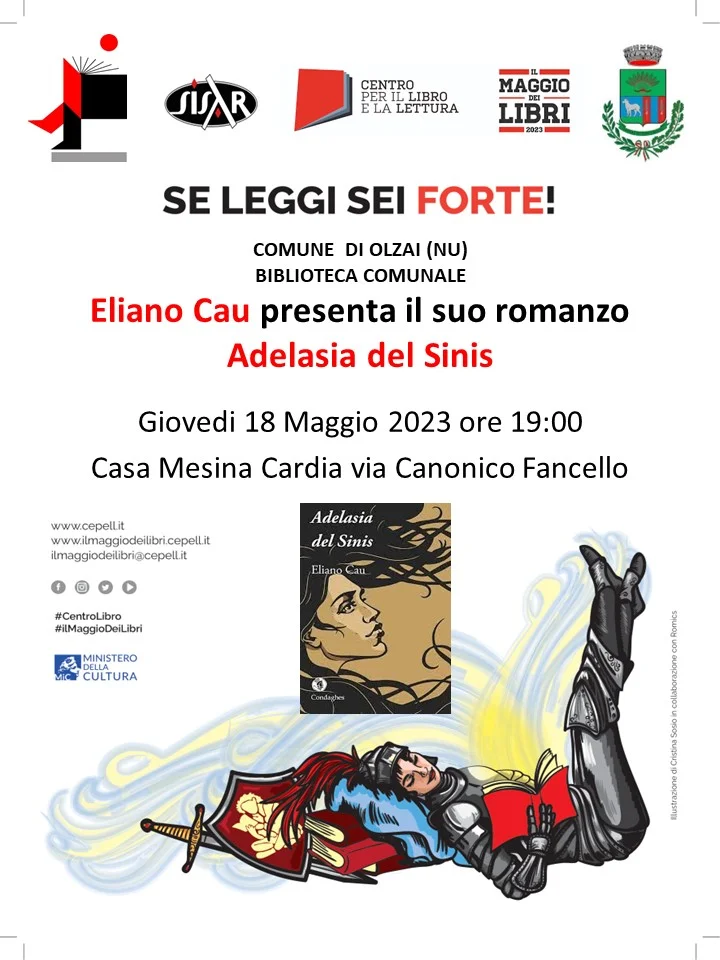 IL MAGGIO DEI  LIBRI -Eliano Cau presenta “Adelasia del Sinis” 18/5/2023 ore 19,00 IL MAGGIO DEI  LIBRI -Eliano Cau presenta “Adelasia del Sinis” 18/5/2023 ore 19,00