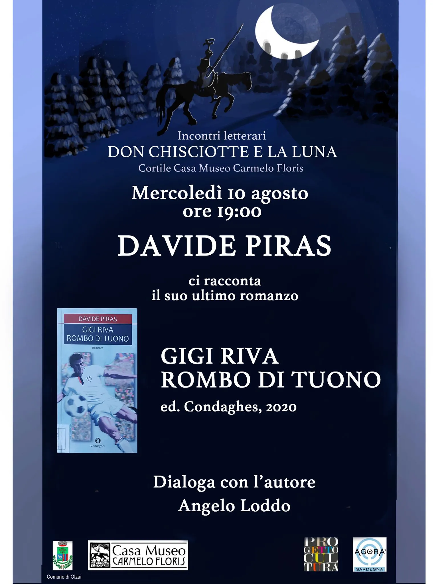 RASSEGNA 'Don Chisciotte e la luna' - D.PIRAS   GIGI RIVA-ROMBO DI TUONO 10/8/2022 ore 19,00