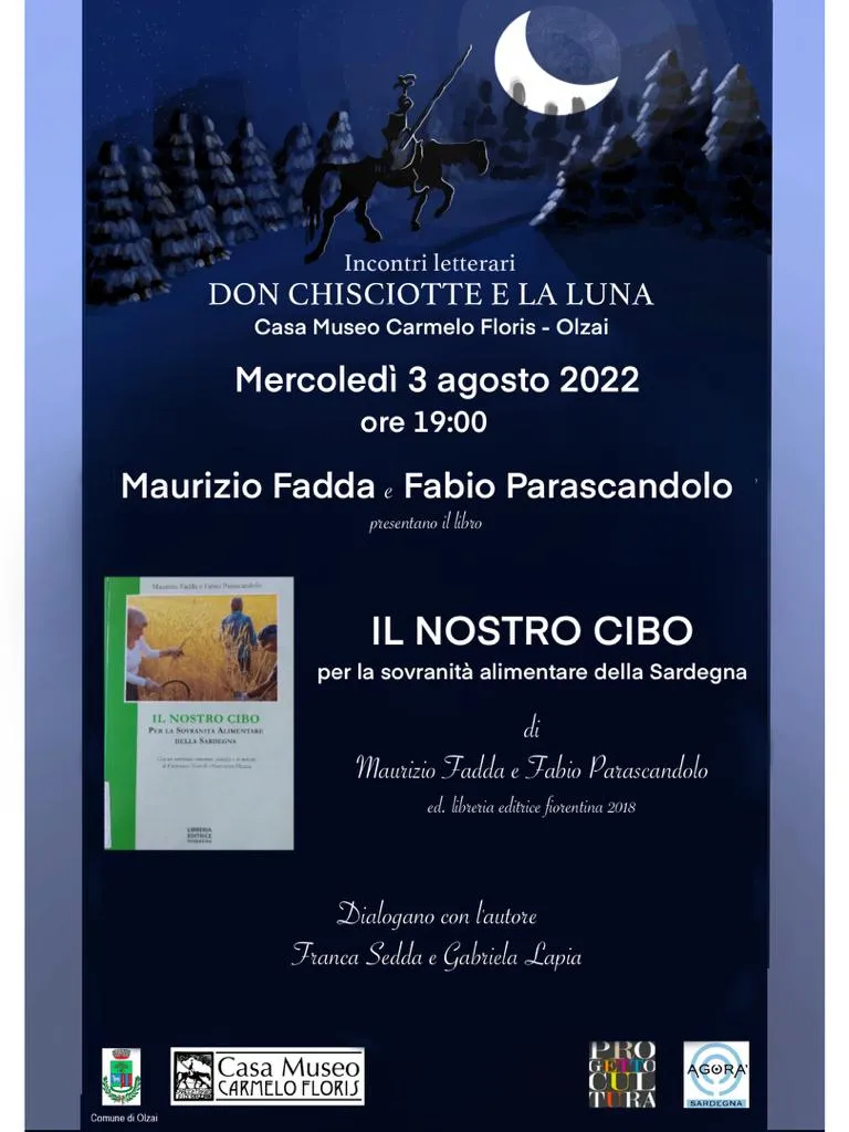 DON CHISCIOTTE E LA LUNA: INCONTRO LETTERARIO CON M. FADDA e F. PARASCANDOLO - 3/8/2022 ore 19,00