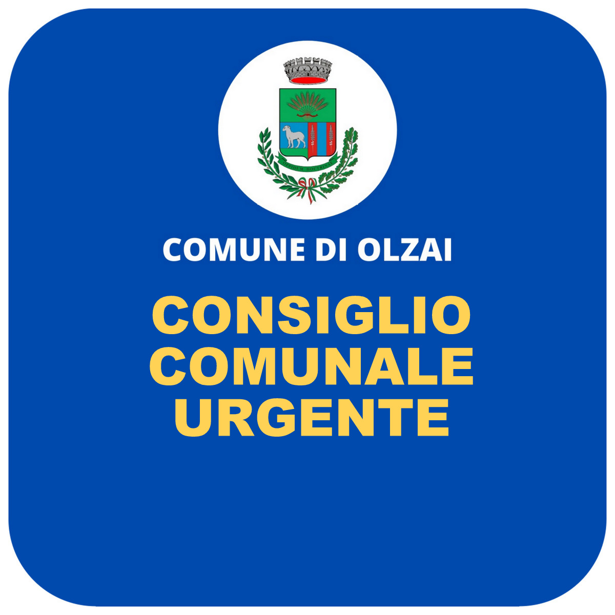 CONVOCAZIONE CONSIGLIO COMUNALE URGENTE - venerdi 12 febbraio 2021