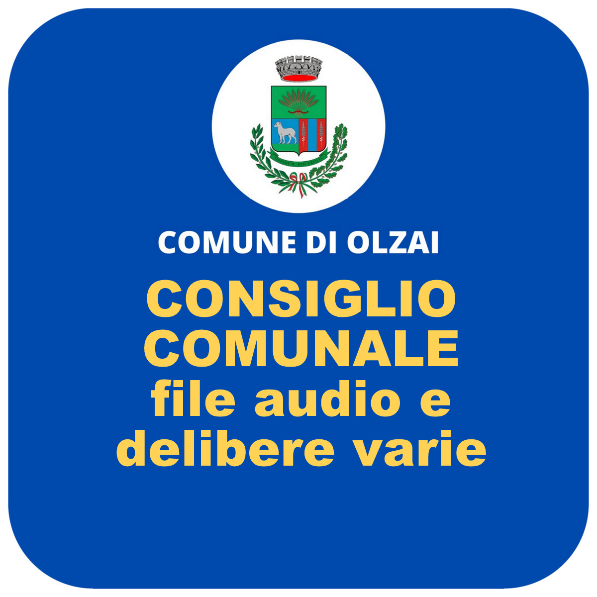 RIUNIONI CONSIGLIO COMUNALE - File AUDIO e COPIA DELIBERE