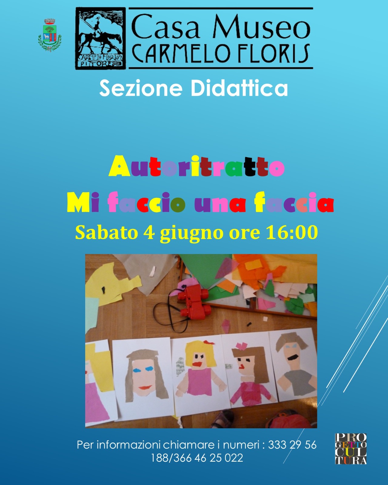 CASA MUSEO CARMELO FLORIS  - LABORATORIO PER BAMBINI  E RAGAZZI- sabato 4 giugno ore 16,00