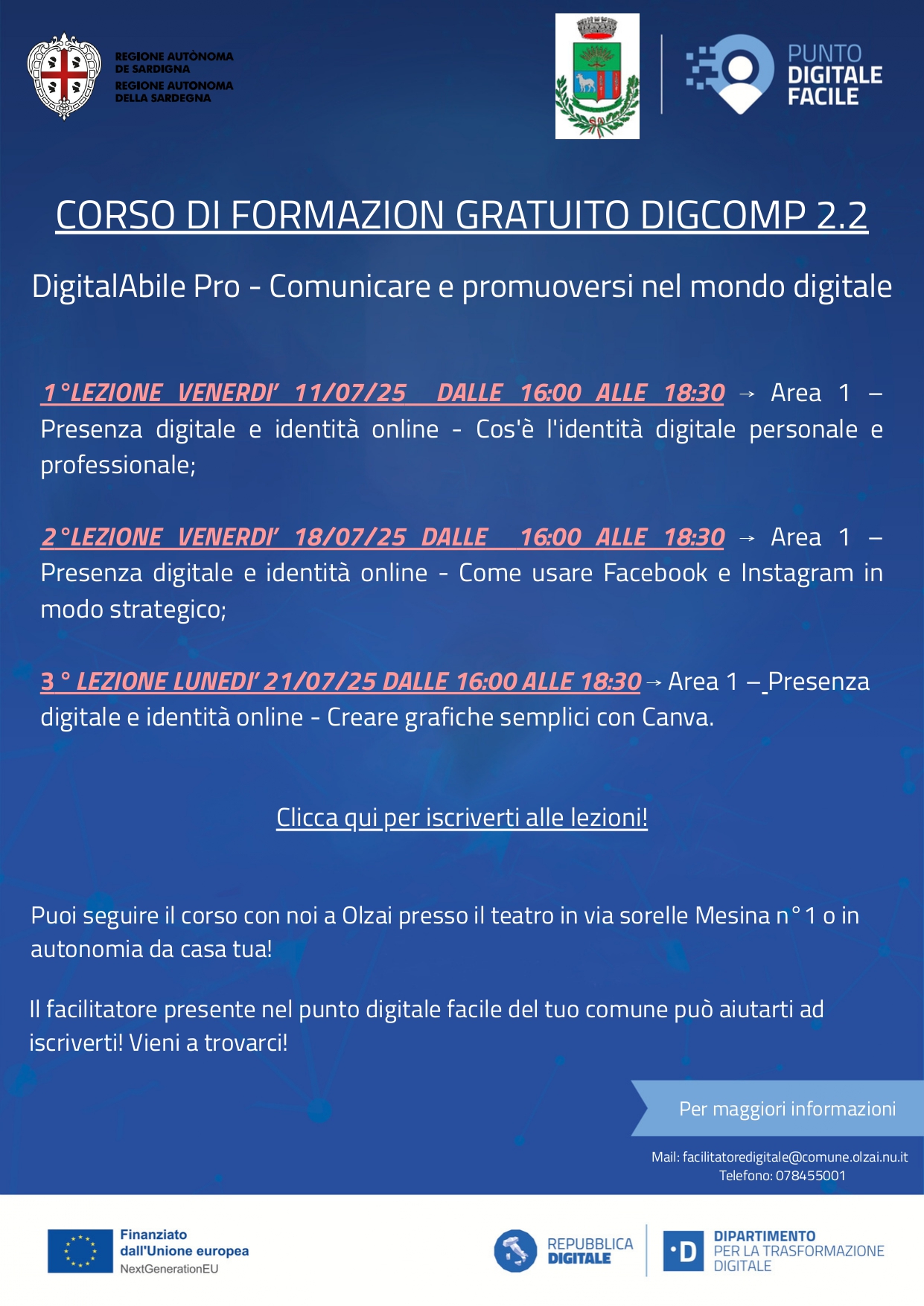 CORSO DI FORMAZION GRATUITO DIGCOMP 2.2 DigitalAbile Pro - Comunicare e promuoversi nel mondo digitale