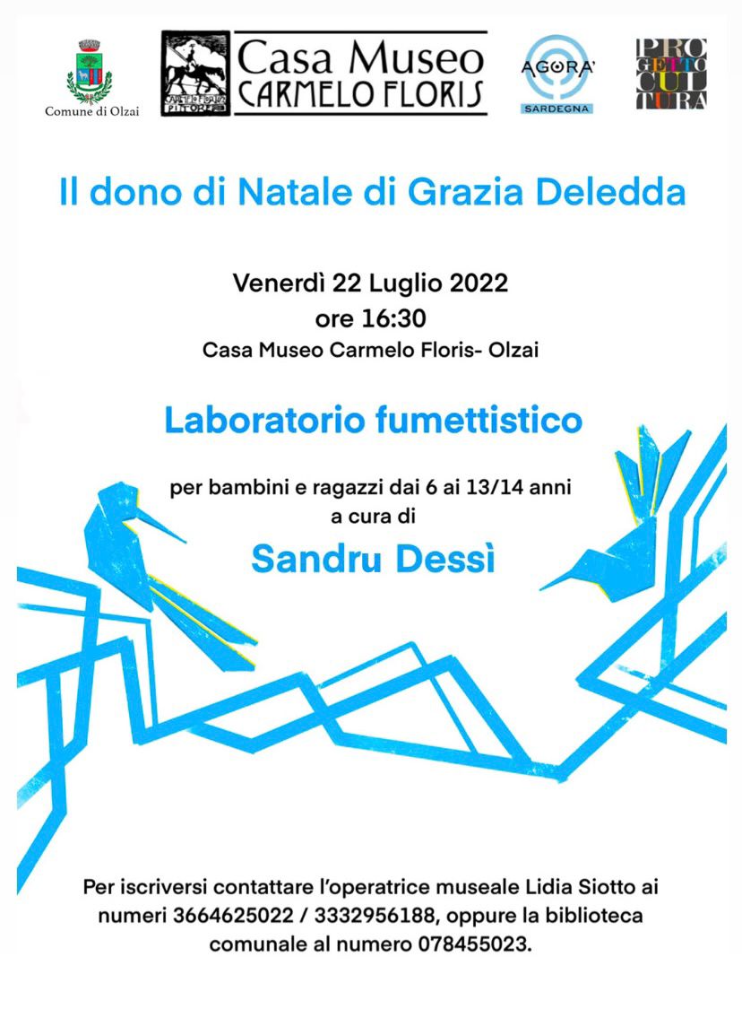 LABORATORIO FUMETTISTICO  DI SANDRU DESSI' - Il dono di Natale di G.Deledda 22/7/2022 ore 16,30