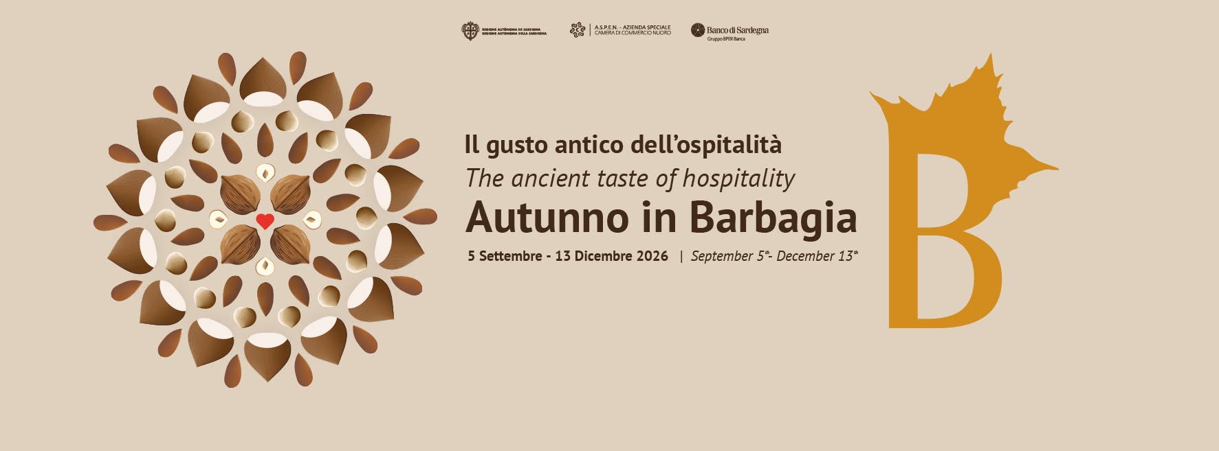DISCIPLINARE COMUNALE  AUTUNNO IN BARBAGIA - CORTES APERTAS 2026  Olzai - 24 e 25 ottobre 2026 - SCADENZA DOMANDE 12 ottobre 2026 ore 12:00