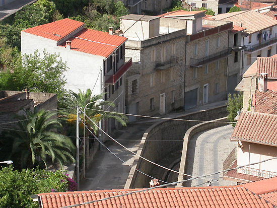 Scorcio di Olzai con l'arginamento nel Rio Bisine - Autore: G. Murgia